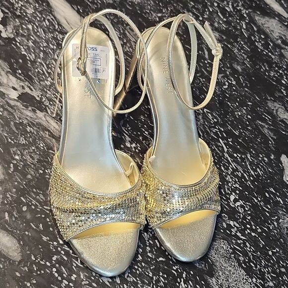 BRAND NEW NINE WEST WOMEN’S BLOCK HEEL SANDALS - Picture 2 of 16